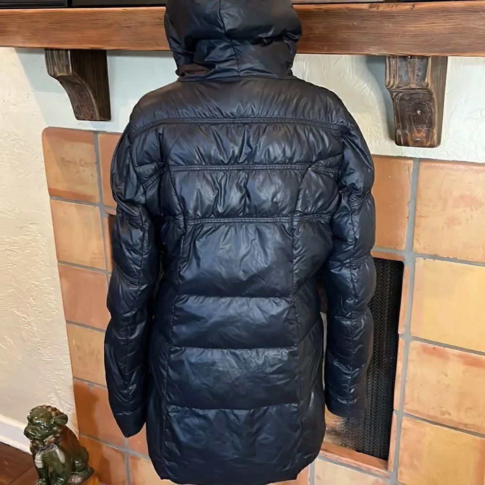 PRANA Deluxe Black Long Hooded Puffer Coat, M! - Picture 10 of 16